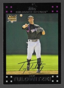 2007 Topps #135 Troy Tulowitzki RC Rookie Card Colorado Rockies