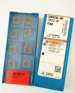 10PCS NEW Korloy CCMT09T308-HMP PC9030 CCMT32.52-HMP Carbide Inserts - Picture 1 of 3