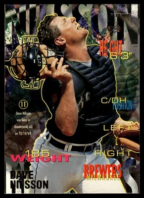 1995 Fleer #186 Dave Nilsson Milwaukee Brewers - Image 1 of 2