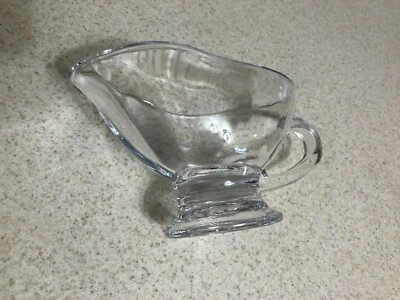 Clear glass 8 oz Gravy Sauce Salad Dressing Boat - Image 1 of 4