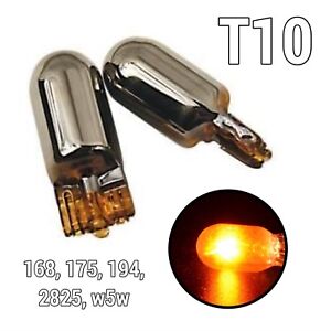 T10 168 194 2825 w5w License Plate Light Amber Chrome Bulb A1 Fits Chevrolet