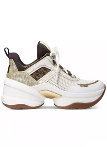 NUEVO MICHAEL KORS Olympia Malla Logo Metálico Entrenador Oro Pálido Talla 11 ❤️❤️❤️ - Imagen 1 de 6