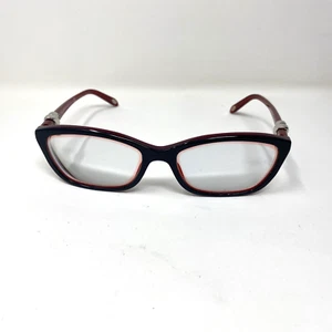 TIFFANY & CO TF 2074 8156 54-16-135 BLACK RED ITALY EYEGLASSES 188M - Picture 1 of 8