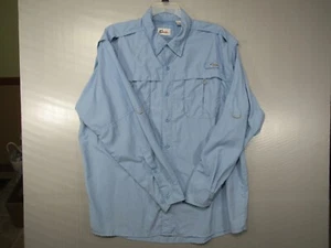 World Wide Sportsman Mens Size 2XL Long Sleeve Blue Vented Fishing Shirt... - Picture 1 of 11