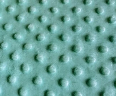 Tela Minky verde pastel claro con hoyuelos pequeños yardas 6,75" X 61"+ Foto 1 de 3