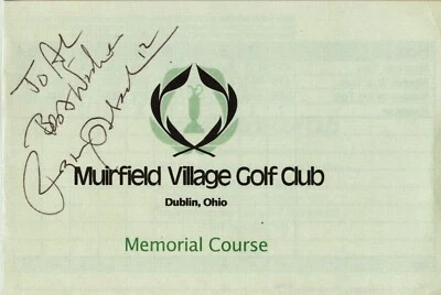Roger Staubach Signed Autographed 4x6 Golf Scorecard Dallas Cowboys PSA/DNA - Image 1 of 3