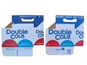 Vintage Posten x 2 DOPPEL COLA Sodaflasche Sixpack Pappträger - Bild 1 von 2