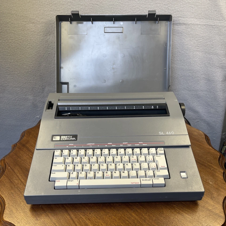 Máquina de escribir eléctrica portátil Smith Corona SL 460 probada y funciona con cubierta Foto 1 de 4