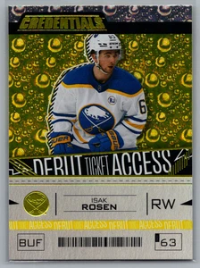 2023-24 Upper Deck Credentials - Debut Ticket Access Isak Rosen #153 Yellow (RC) - Picture 1 of 2