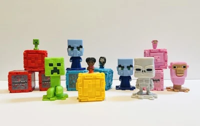 McDonald’s Minecraft Happy Meal Toys HUGE LOT 13 pieces RARE Pink Sheep See Pics - Image 1 of 4