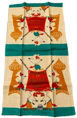 MWT Vtg. Tea Towel Leacock Shish Kebob Lambs - Image 1 of 4