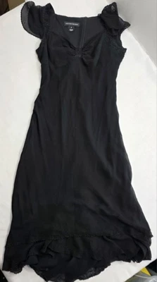 Jones New York Women's Silk Chiffon Sleeveless Black Beaded Dress. Size 10 - Image 1 of 4