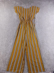 Ambiance Large Damen Jumpsuit Gold Streifen Kurzarm Polyestermischung - Bild 1 von 14
