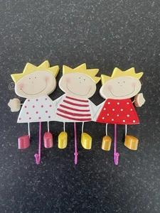 Kids Girls Clothes Hook Wall Mounted Wood And Wire And Upcycled By Seller - Picture 1 of 6