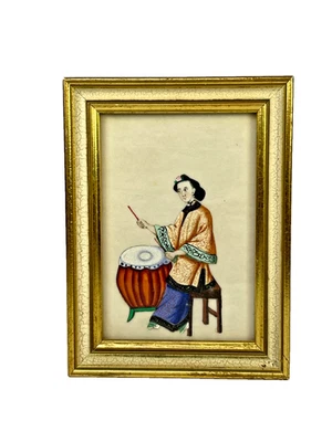 PETITE PEINTURE ANCIENNE CHINE XIXème 14cm/10cm - Photo 1/4