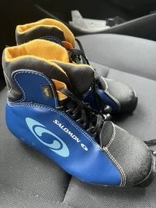 SALOMON 'Igloo' SNS Profil Cross Country Ski Boots EUR 31 US 13 Youth Blue - Picture 1 of 8