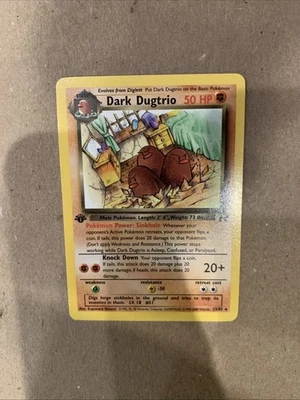 Dark Dugtrio - 1st Edition - 23/82 Team Rocket - Pokémon TCG - 2000 - Image 1 of 4