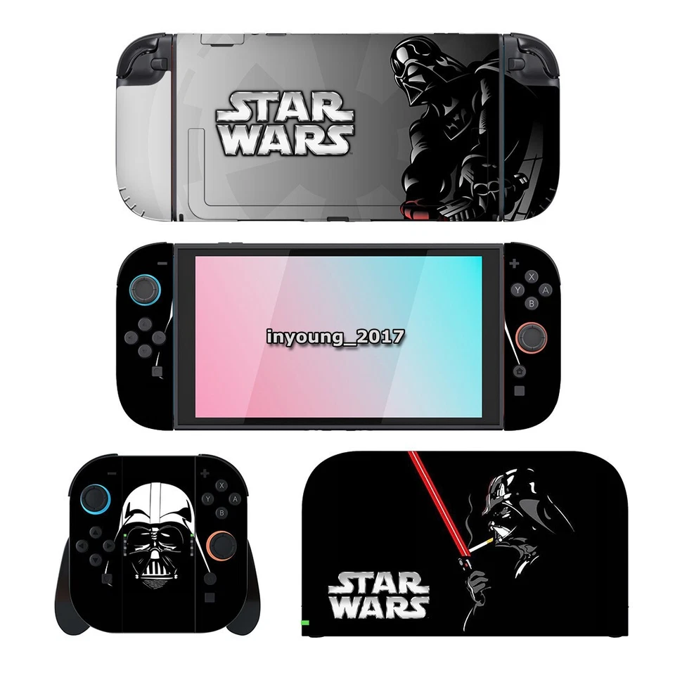 Skin Sticker for Nintendo Switch 2 Console Joycons Star Wars Darth Vader #2 - Image 1 of 1