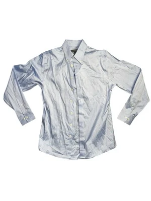 Merona Men's S (14-14.5) Light Blue Soft Touch Long Sleeve Button Up Dress Shirt - Image 1 of 4