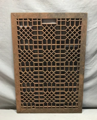 Antigua rejilla de retorno de aire frío 16x24 artesanías de hierro fundido de colección antigua 1428-25B Foto 1 de 4