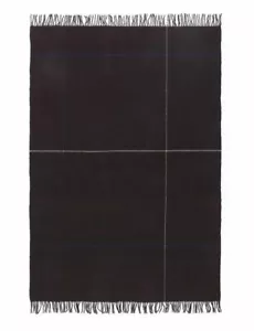 NORMANN COPENHAGEN DANISH MODERN TIVOLI MEGA SIMPLE CHECK BROWN WOOL THROW NWT - Picture 1 of 6