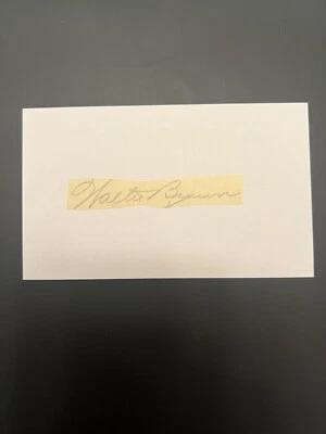 Walter Jumbo Brown Signed Index Card Cut JSA LOA New York Yankees - Image 1 of 3