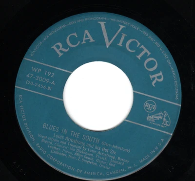 Louis Armstrong & His Hot Six BLUES IN THE SOUTH (45) #192 PLAYS VG++ NO NOISE - Image 1 of 4