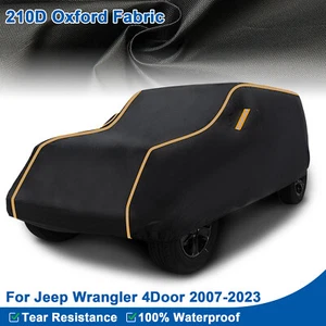 Thickened Car Cover CUSTOM FIT 4 Door Jeep Wrangler JK JL Rain Snow Waterproof - Foto 1 di 13