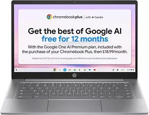 HP Chromebook Plus 14" i3 N-series, 8GB RAM, 256GB SSD Gray (NEW) - Picture 1 of 15