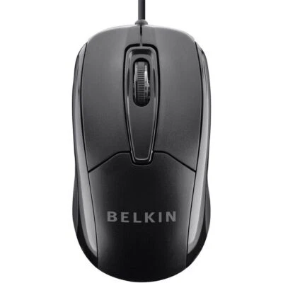 Belkin F5M010QBLK Mouse Optical - Cable - 1 Pack - USB - 800 dpi - Scroll Wheel - Image 1 of 2