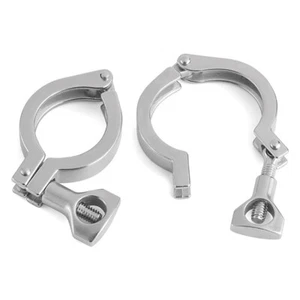 Sanitary Tube Clamp 304 Stainless Tri Clamp Sanitary Fitting All Sizes - Picture 1 of 40