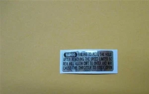 atc70 atc 70 throttle housing decal - Picture 1 of 2