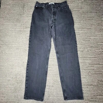 Молодежные джинсы Abercrombie размер 27/4r для девочек The Dad с высокой талией черные - Изображение 1 из 4