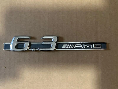 MERCEDES 6.3 AMG EMBLEM GENUINE OEM FRONT FENDER 6.3AMG BADGE symbol logo name - Image 1 of 4