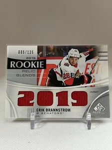 2019 Upper Deck SP Game Used Rookie Relic Blends /125 Erik Brannstrom #RRB-EB RC - Picture 1 of 2