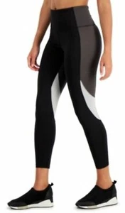 Ideology Women's High Rise, Side Pockets Colorblock 7/8 Leggings, Black/Grey, XS - Picture 1 of 1