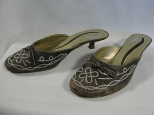 Luna Rosa by Pazzo Beautiful Brown Leather Slip Ons, New, Size 8.5M - Picture 1 of 12