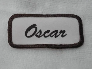 OSCAR USED SILK SCREEN VINTAGE SEW ON NAME PATCH TAGS ASSORTED COLORS AVAILABLE - Picture 1 of 13
