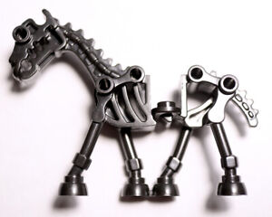 Custom Black Skeletal Skeleton Horse - 59228 for 7009, 5378, 852293 - Not Lego
