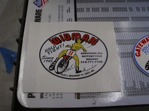 THE RACING LADY, WIDMAN MOTORRAD SERVICE, ORIGINAL GRÖSSE 3"" X 2,5"" AUFKLEBER! - Bild 1 von 9