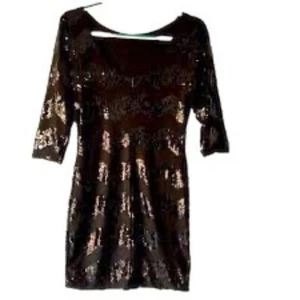 Bodycon-Mini Damen schwarz Pailletten Glitzer formell Abend Party Abschlussball, L - Bild 1 von 9