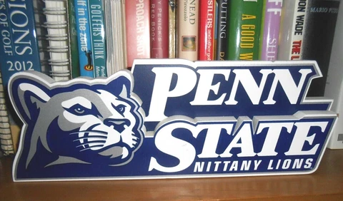 Penn State Nittany Lion PSU Wooden Desk Top Sign/Plaque KadArt Happy Valley PA Cover