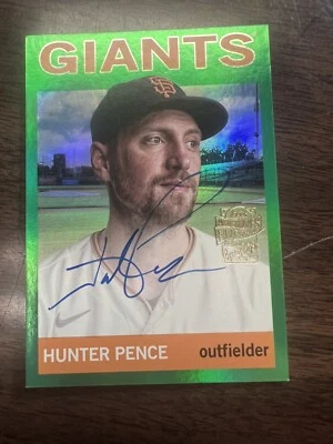2023 TOPPS ARCHIVES FAN FAVORITO #68/99 LÁMINA VERDE AUTÓGRAFO CAZADOR PENIQUES GIGANTES Foto 1 de 2