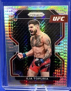 2022 Prizm UFC Ilia Topuria Hyper Silver Prizm RC - Picture 1 of 2