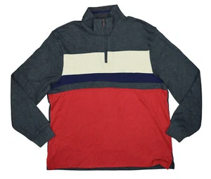 Suéter para hombre Club Room 1/4 cremallera francés acanalado bloques de colores L nuevo con etiquetas - Imagen 1 de 1
