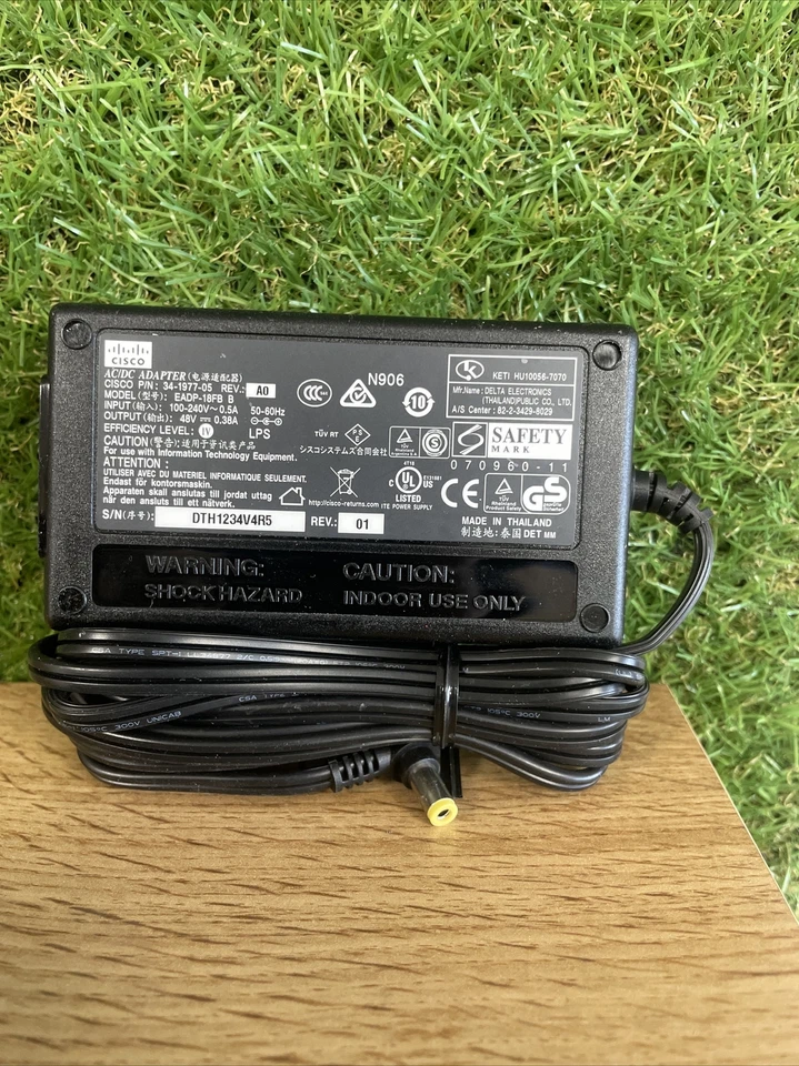 #9. Adaptateur de chargeur 18W pour Cisco EADP-18FB B PSA18U-480C - Image 1 of 3