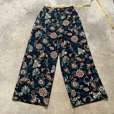 Pantalones Kate Moss Topshop Mujer 12 Paisley Pierna Ancha Puño Pantalones Cintura Alta Boho Foto 1 de 4