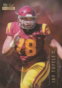 2021 Wild Card Matte Jay Tufele Premier MBC-57 Red - Picture 1 of 2
