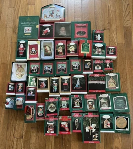 Vintage lot of 48 Hallmark Ornaments Windows Carousel Santa 1990's 1980's w Box - Picture 1 of 7