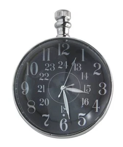 Glaskugeluhr Nickel, Lupenuhr, Historische Taschenuhr in Glaskugel, Uhr - Bild 1 von 3